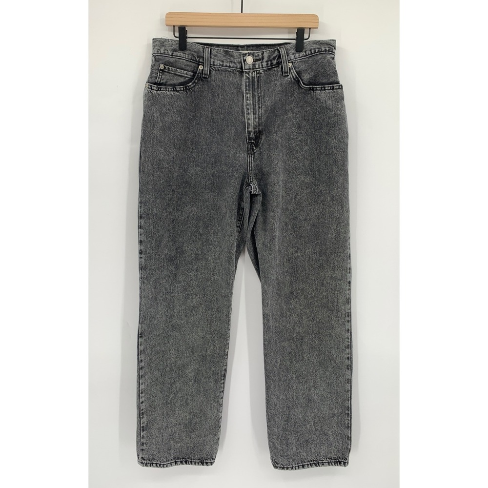 Levis Wide Leg Jeans Womens 32 Black Gray 94 Baggy Fade Cotton Denim Pants